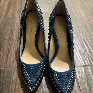 Gianni Bini Blue Studded Heels